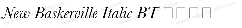 New Baskerville Italic BT字体转换